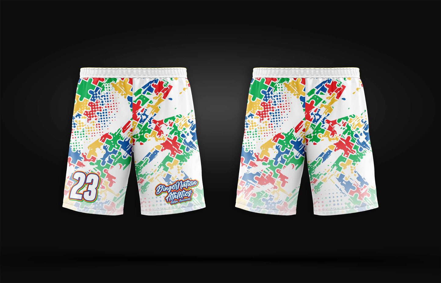 2024 Autism Awareness Full Dye Shorts