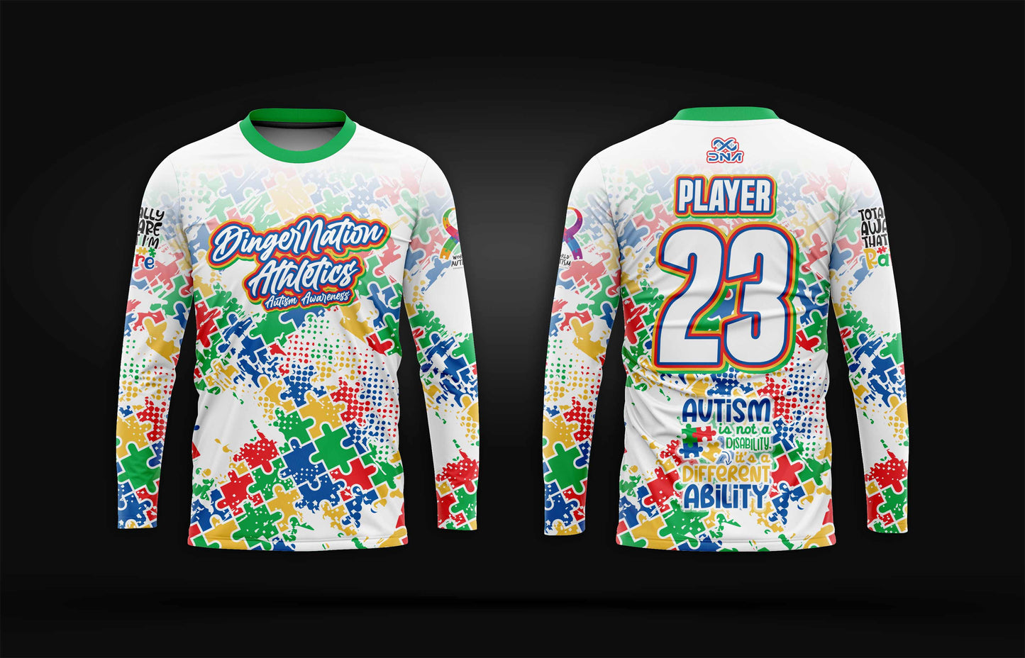 2024 Autism Awareness Full Dye Longsleeve Jersey