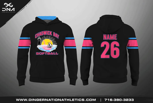 Chadwick Bay Softball Full Dye Fleece Hoodie